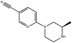 (R)-6-(3-methylpiperazin-1-yl)nicotinonitrile Struktur