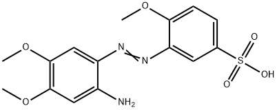 3-[(2-Ammonio-4,5-dimethoxyphenyl)diazenyl]-4-methoxybenzenesulfonate Struktur