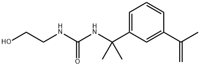 N-(2-hydroxyethyl)-N'-{1-methyl-1-[3-(1-methylethenyl)phenyl]ethyl}urea Struktur