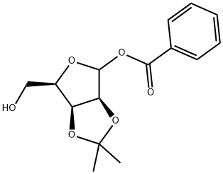 Benzoyl 2,3-O-isopropylidene-D-lyxofuranoside Struktur