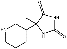 5-methyl-5-piperidin-3-ylimidazolidine-2,4-dione Struktur