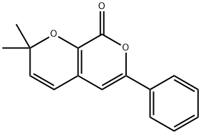 2,2-Dimethyl-6-phenylpyrano[3,4-b]pyran-8-one Struktur