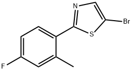 5-Bromo-2-(4-fluoro-2-methylphenyl)thiazole Struktur