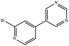 2-Bromo-4-(5-pyrimidyl)pyridine Struktur