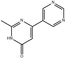 4-Hydroxy-2-methyl-6-(5-pyrimidyl)pyrimidine Struktur