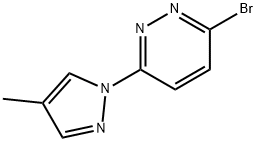 3-Bromo-6-(4-methyl-1H-pyrazol-1-yl)pyridazine Struktur