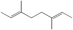 3,6-Dimethyl-2,6-octadiene. Struktur