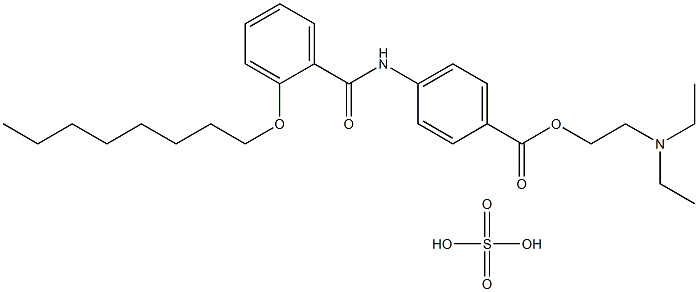 2-(diethylamino)ethyl 4-(2-(octyloxy)benzamido)benzoate sulfate Struktur