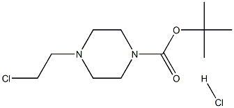 tert-Butyl 1-(2-chloroethyl)piperazine-4-carboxylate hydrochloride Struktur