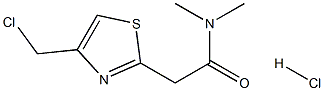 2-[4-(chloromethyl)-1,3-thiazol-2-yl]-N,N-dimethylacetamide hydrochloride Struktur