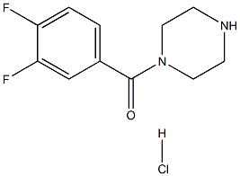 1-(3,4-DIFLUOROBENZOYL)PIPERAZINE HYDROCHLORIDE Struktur