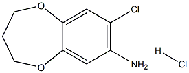 8-CHLORO-3,4-DIHYDRO-2H-1,5-BENZODIOXEPIN-7-AMINE HYDROCHLORIDE Struktur