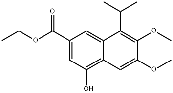 ethyl 4-hydroxy-8-isopropyl-6,7-diMethoxy-2-naphthoate Struktur