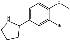 2-(3-bromo-4-methoxyphenyl)pyrrolidine Struktur