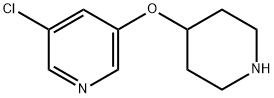 3-chloro-5-(piperidin-4-yloxy)pyridine Struktur