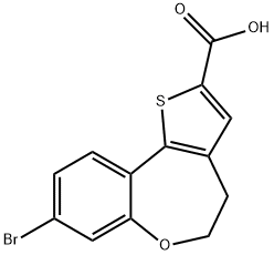 8-bromo-4,5-dihydrobenzo[b]thieno[2,3-d]oxepine-2-carboxylic acid Structure