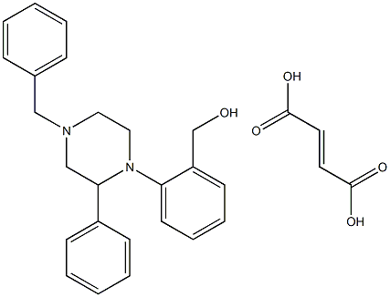 4-benzyl-1-(2-hydroxymethylphenyl)-2-phenylpiperazine-fumarate Struktur