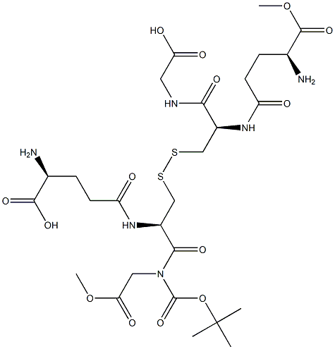 N-tert-Butyloxycarbonyl Glutathione DiMethyl Diester Struktur