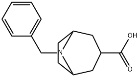 8-benzyl-8-azabicyclo[3.2.1]octane-3-carboxylic acid Struktur