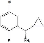 (S)-(5-bromo-2-fluorophenyl)(cyclopropyl)methanamine Struktur