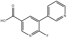 [3,3'-Bipyridine]-5-carboxylic acid, 2-fluoro- Struktur