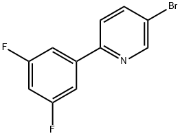 3-Bromo-6-(3,5-difluorophenyl)pyridine Struktur