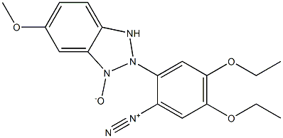 Benzenediazonium, 4,5-diethoxy-2-(6-methoxy-1-oxido-2H-benzotriazol-2-yl)- Struktur