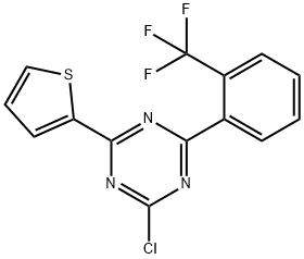 2-Chloro-4-(2-trifluoromethylphenyl)-6-(2-thienyl)-1,3,5-triazine Struktur