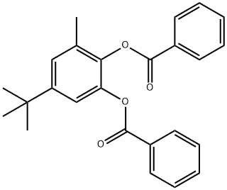 3-Methyl-5-tert-butyl-1,2-phenylene dibenzoate Struktur