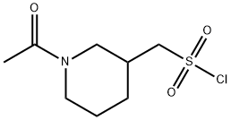 (1-acetylpiperidin-3-yl)methanesulfonyl chloride Struktur