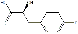 (S)-3-(4-Fluorophenyl)-2-hydroxypropionic Acid Struktur