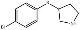 3-(4-Bromo-phenylsulfanyl)-pyrrolidine Struktur