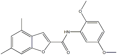 2-benzofurancarboxamide, N-(2,5-dimethoxyphenyl)-4,6-dimethyl Struktur