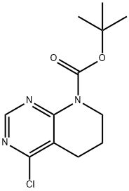 tert-butyl 4-chloro-5H,6H,7H,8H-pyrido[2,3-d]pyrimidine-8-carboxylate Struktur