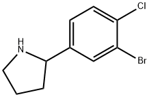 2-(3-bromo-4-chlorophenyl)pyrrolidine Struktur