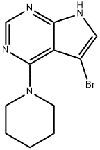 5-Bromo-4-piperidin-1-yl-7H-pyrrolo[2,3-d]pyrimidine Struktur