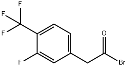 3-fluoro-4-(trifluormethyl) phenacyl bromide Struktur