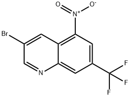 3-bromo-5-nitro-7-trifluoromethylquinoline Struktur