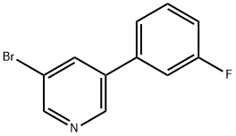 3-Bromo-5-(3-fluorophenyl)-pyridine Struktur