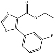 ETHYL 5-(3-FLUOROPHENYL)-1,3-OXAZOLE-4-CARBOXYLATE Struktur