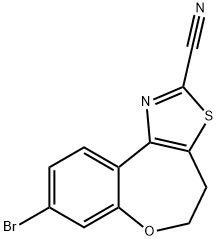 [1]Benzoxepino[5,4-d]thiazole-2-carbonitrile, 8-bromo-4,5-dihydro- Struktur