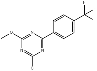 2-Chloro-4-(4-trifluoromethylphenyl)-6-methoxy-1,3,5-triazine Struktur