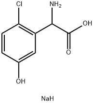 (RS)-2-Chloro-5-hydroxyphenylglycinesodiumsalt Struktur