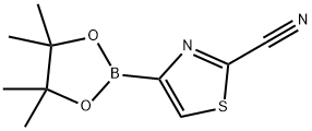 4-(4,4,5,5-tetramethyl-1,3,2-dioxaborolan-2-yl)thiazole-2-carbonitrile Struktur