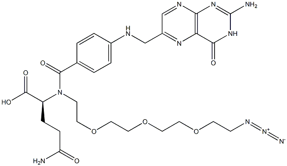 Folate-PEG3-Azide Struktur