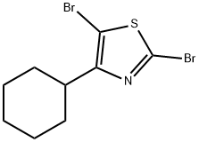 2,5-Dibromo-4-(cyclohexyl)thiazole Struktur