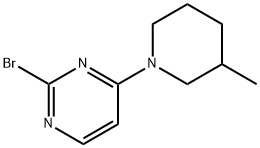 2-Bromo-4-(3-methylpiperidin-1-yl)pyrimidine Struktur