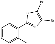 4,5-Dibromo-2-(2-tolyl)thiazole Struktur