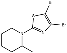 4,5-Dibromo-2-(2-methylpiperidino)thiazole Struktur