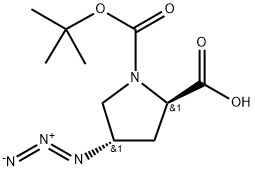 trans-4-Azido-N-Boc-D-proline Struktur